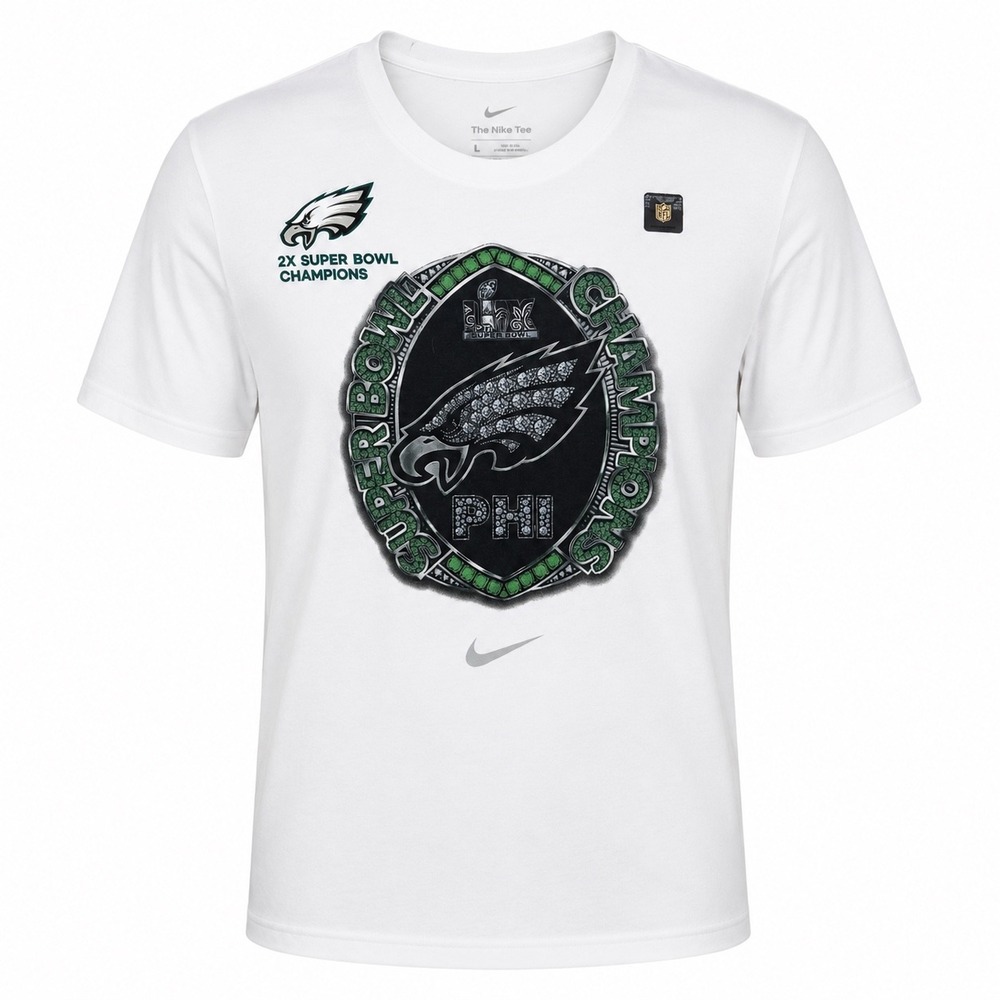 Nike Philadelphia Eagles Kids Super Bowl Champions T-Shirt Large 14/16 NFL green